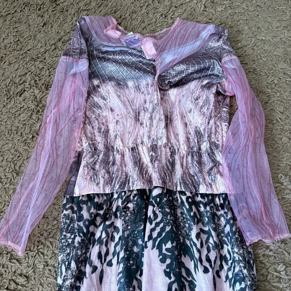 Disney Descendants Audrey Pink Black Jumpsuit with Belt Large 10/12 Costume - Picture 7 of 7